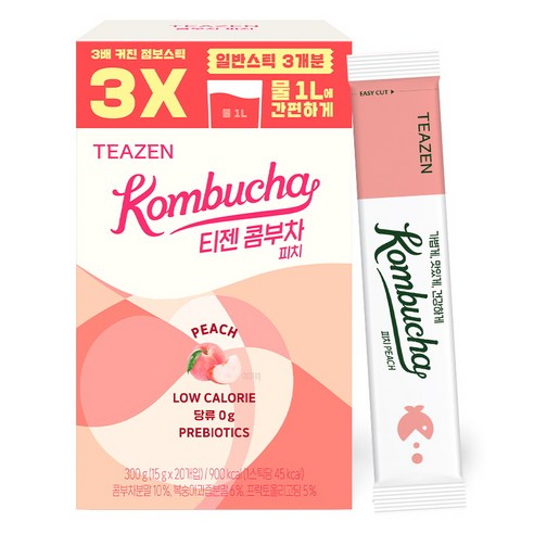 티젠 콤부차 피치 1L용 점보팩 20p, 300g, 1개