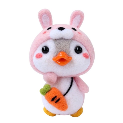 펫돌 양양이 니들펠트 인형 DIY 세트, 1세트, 토끼 펭귄