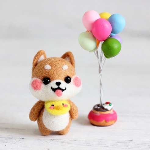 아트조이 DIY 양모펠트 키트, 1세트, 아기 시바