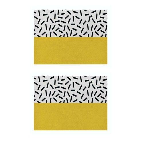 파라다이소 시크한 모던 기하학 패턴 린넨 아트 플레이스 매트 2p, 031, 32 x 21 cm