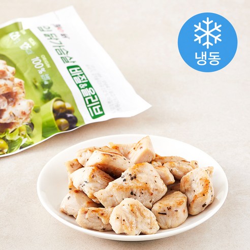 하림이닭 한입 닭가슴살 바질 & 올리브 (냉동), 100g, 1개