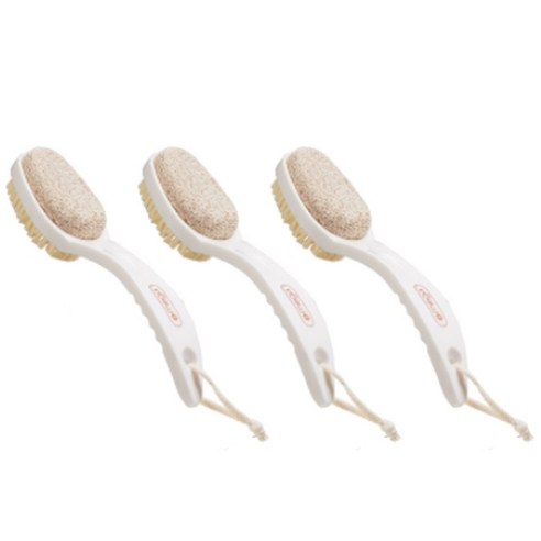 발각질 제거 케어 양면 브러쉬 화이트, 1개입, 3개
