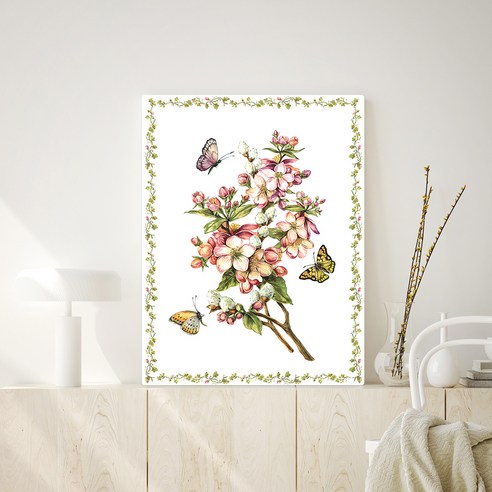 오홀리브 접이식 액자테이블 소 60 x 40 x 27 cm, 복숭아꽃