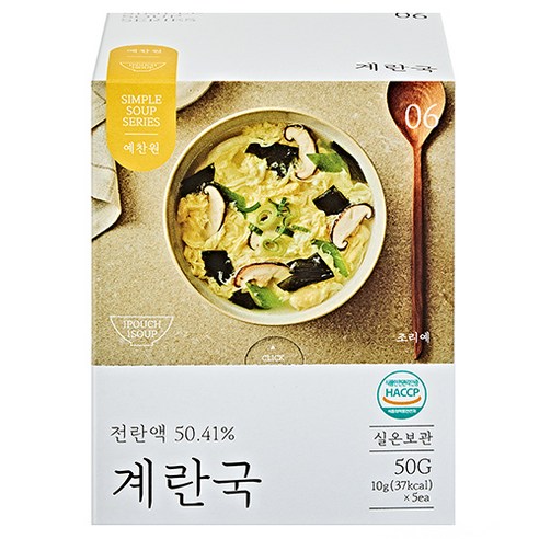 예찬원 간편한 동결건조 즉석 계란국, 50g, 1개