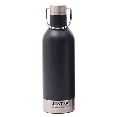 TYESO 진공단열 핸들보틀 텀블러, 블랙, 473ml