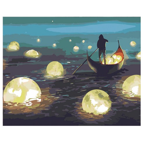 로디즌 명화 그리기 DIY 세트 40 x 50 cm, 연등 뜨기, 1개