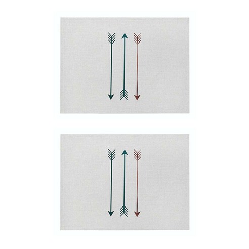 파라다이소 시크한 모던 기하학 패턴 린넨 아트 플레이스 매트 2p, 003, 42 x 32 cm