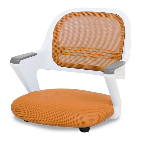 체어포커스 알라딘 좌식의자 AL-D250 WH, 화이트(바디), 메쉬(오렌지)