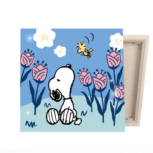 아이러브페인팅 피너츠 DIY CUBIC PAINTING 2525cm, 꽃향기 스누피, 1개