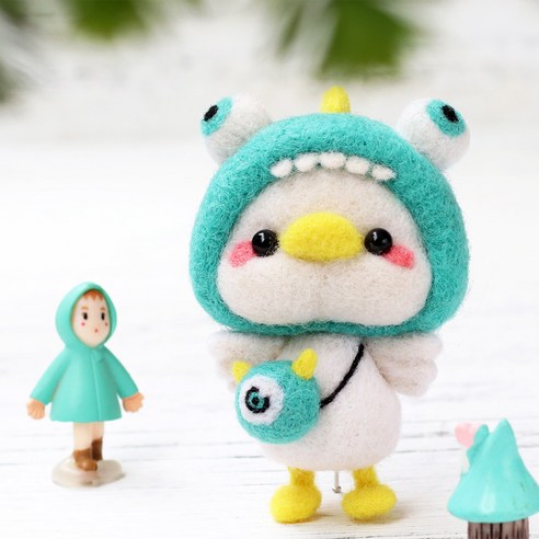 아트조이 DIY 양모펠트 키트, 1세트, 몬스터오리