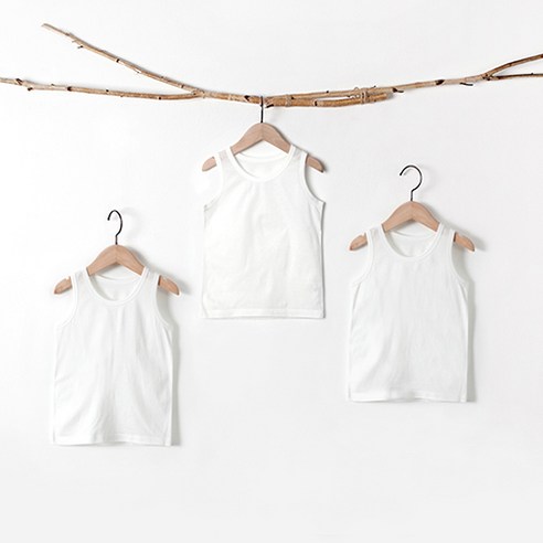 유니프랜드 오가닉 남아용 백물 런닝 3p