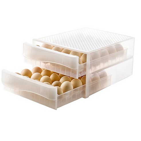 루시드랩 서랍형 계란 케이스 60p, 화이트, 1개