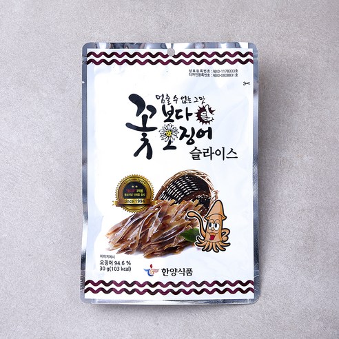 한양식품 꽃보다 오징어 슬라이스, 1개, 30g