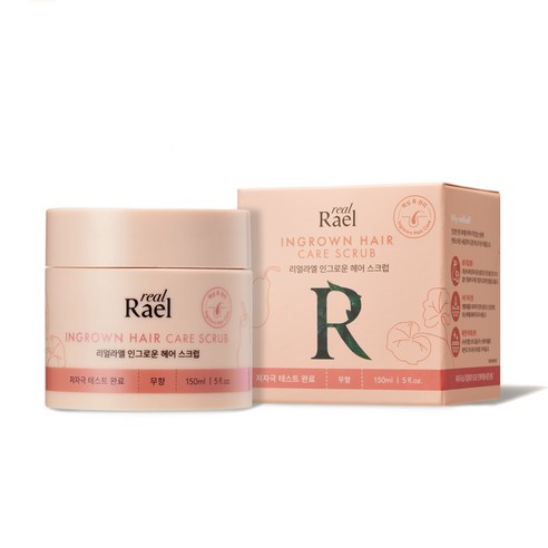 realrael 인그로운 헤어 스크럽, 1개, 150ml