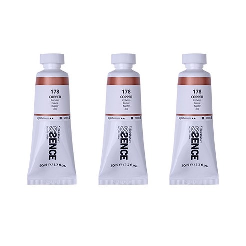 신한에쎈스 아크릴 컬러 물감 Tube B 시리즈 코퍼 3p, 1색, 50ml
