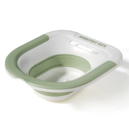 JUSTPICK 가정용 다용도 접이식 좌욕기, 그린, 1개