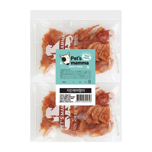 펫츠맘마 강아지 치킨 북어 말이, 치킨+북어 혼합맛, 120g, 2개