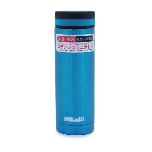 HiKaRi 스텐 메탈 보온 보냉병, BLUE, 280ml