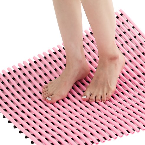 컴포리빙 욕실 미끄럼방지매트 고급 90 x 150cm, 핑크, 1개