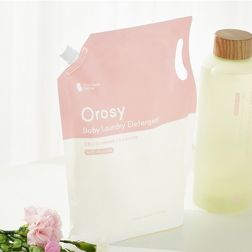 섬세한 아기 피부를 위한 부드러운 선택, 밤부베베 오롯이 아기 세탁세제 소프트블라썸향