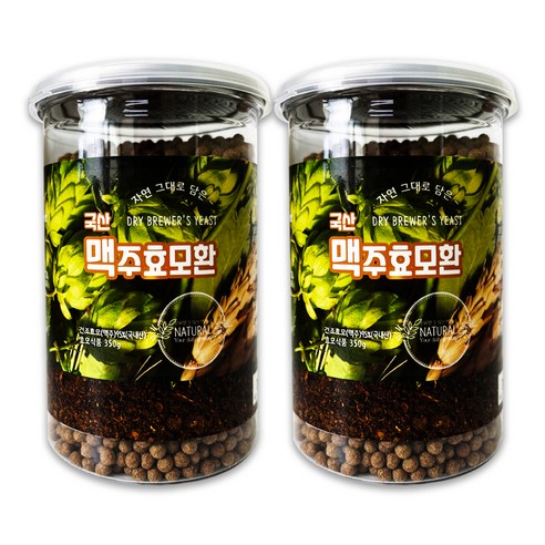 헬로우그린 맥주효모환 통, 2개, 350g