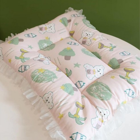 데이소이 고양이 레이스 사계절 쿠션, 03 곰돌이, 1개, ONE SIZE