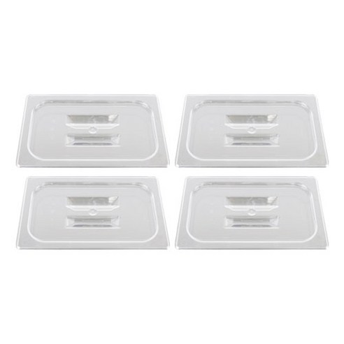 PC 밧드 바트 업소용 바트 반찬통 플라스틱통 냉장고정리용기 PC 뚜껑 4p, 1세트