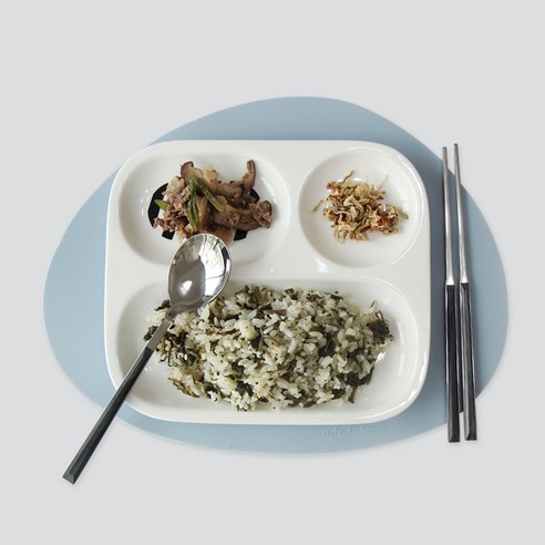 에이드엘 미니 실리콘 테이블매트 페블, 스카이블루, 350 x 270mm, 1개