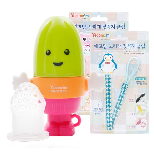 예꼬맘 프렌즈 트위스트 과즙망 + 리필망 + 클립 랜덤발송 2p, 그린, 1세트