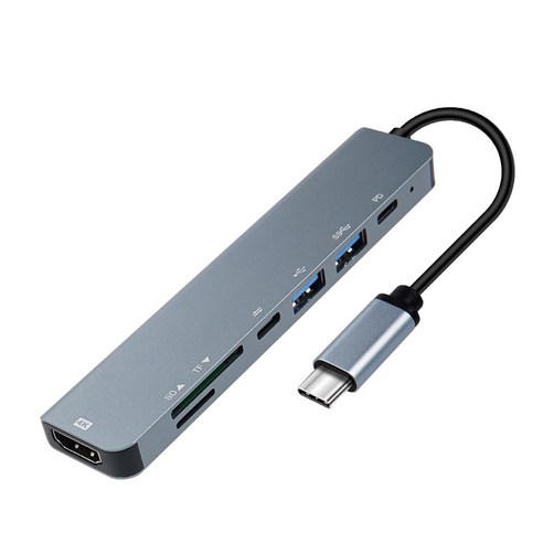 컴스 USB C타입 to HDMI 멀티 도킹 컨버터 FA919, 혼합색상