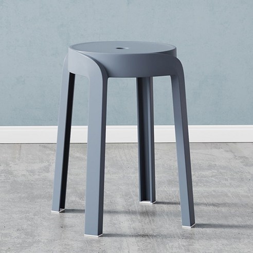 한스비 회오리 플라스틱 벤치 카페 인테리어 디자인 스툴, 블루, 1개