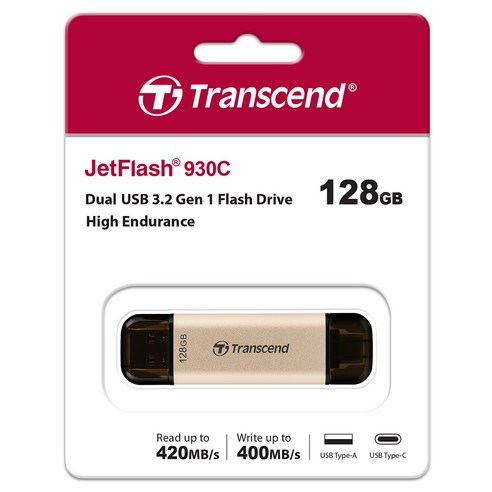 트랜센드 JetFlash 930C DUAL USB 3.2 Gen 1 메모리 128GB