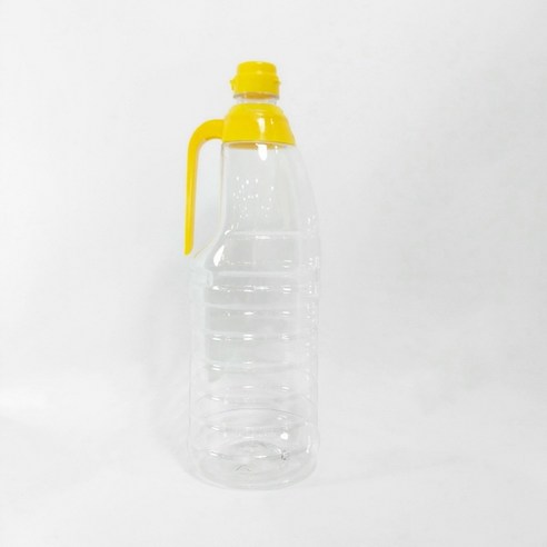 협구 원터치 간장 페트병 핸들N 용기 노랑 1.8L + 노랑캡 세트, 39세트