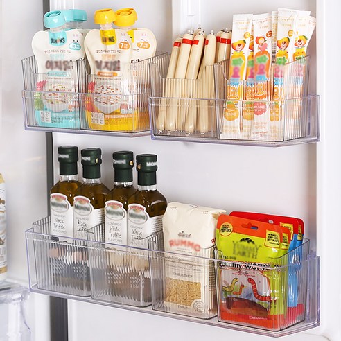 냉장고 도어 포켓 정리함으로 냉장고를 정리하고 편리한 주방 생활을!