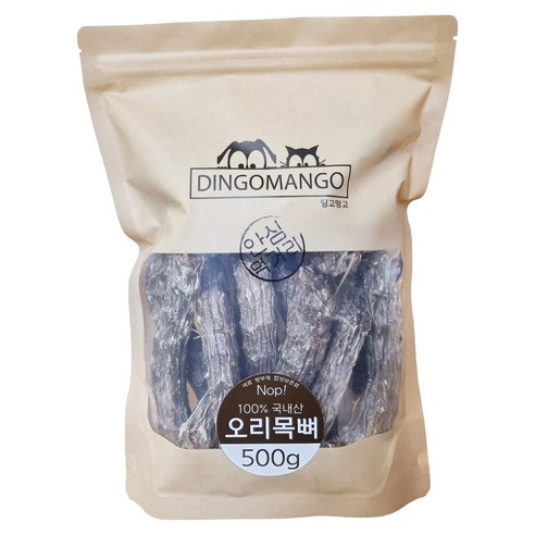 딩고망고 반려견 영양간식, 1개, 오리목뼈