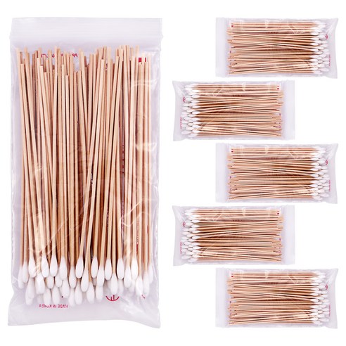 쓰리포 15cm 자작나무 긴 면봉, 100개입, 6개