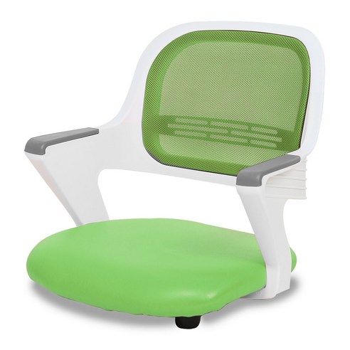 체어포커스 알라딘 좌식의자 AL-D250 WH, 화이트(바디), 인조가죽(그린)