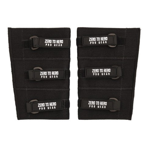 제로투히어로 3단 벨크로 헬스 팔꿈치보호대 좌우 세트 Type2, 1세트, BLACK