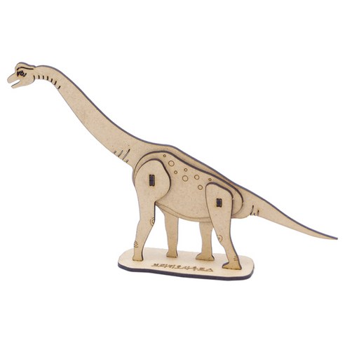 모또 3D 입체 나무퍼즐 브라키오사우루스 공룡, 혼합색상, 10피스