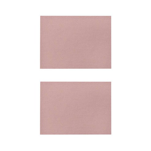 베이직 컬러 방수 린넨 미끄럼방지 플레이스 매트 2p, 18, 32 x 21 cm