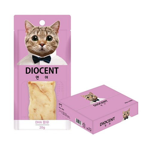 디오센트 강아지 파우치 간식, 연어맛, 20g, 30개