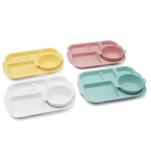 사랑스러운 우리 아이를 위한 안전하고 즐거운 식사, 리빙메이트 유아용 PC 파스텔 식판 세트