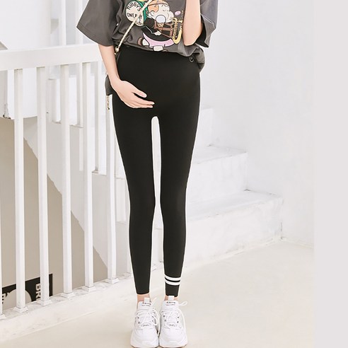 앵클 더블라인 임산부 레깅스