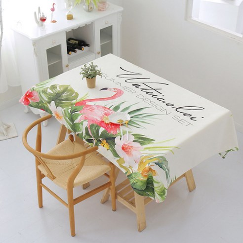 마켓에이 아메리칸 일러스트 키친테이블 식탁보, TYPE A09, 140 x 140 cm