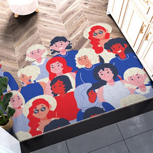 더플로우컴퍼니 리빙 플로우 애니멀 코일 현관매트 45 x 75 cm, F사람들, 1개