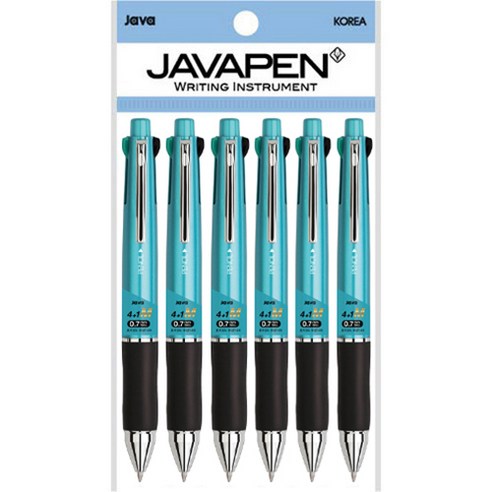 자바펜 제트4+1M 멀티펜 0.7mm, 메탈민트, 6개
