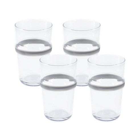루미낙 스테레오 텀블러 4p, 그레이, 320ml