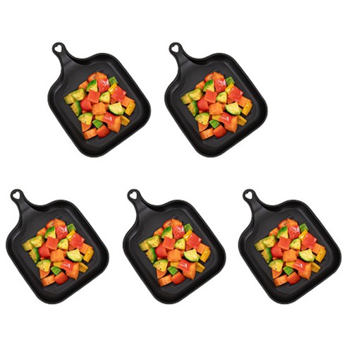 파스텔 아동용 간식접시 5p 세트, 1세트, 블랙 5p