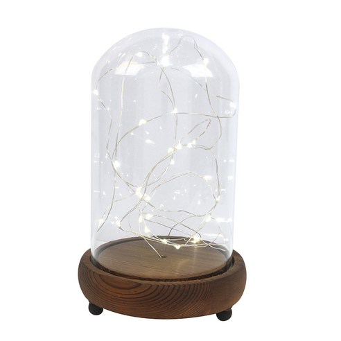 룸인 LED 일체형 유리돔 무드등 대 12.5 x 23 cm, 전구색