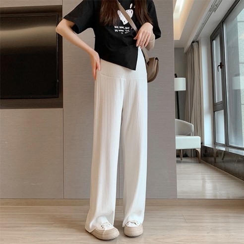 다리가 길어보이는 시원한 주름 임산부 팬츠